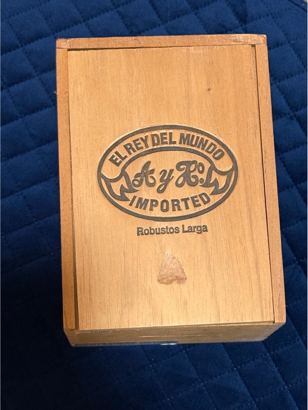 Vintage El Rey del Mundo Robustos Larga Empty Wooden Cigar Box Collectible